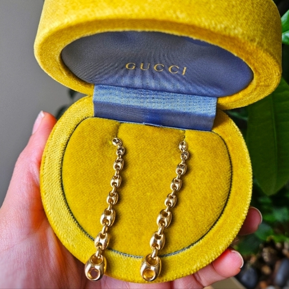 🐯 GUCCI 🔱 18K Gold Earrings